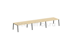 Стол переговорный (3 столешницы) METAL SYSTEM STYLE БА.ПРГ-3.5 Акация Лорка / Антрацит металл фото