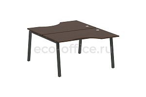 Рабочая станция криволинейная METAL SYSTEM STYLE БА.РАС-СА-2.2 Венге Цаво / Антрацит металл фото