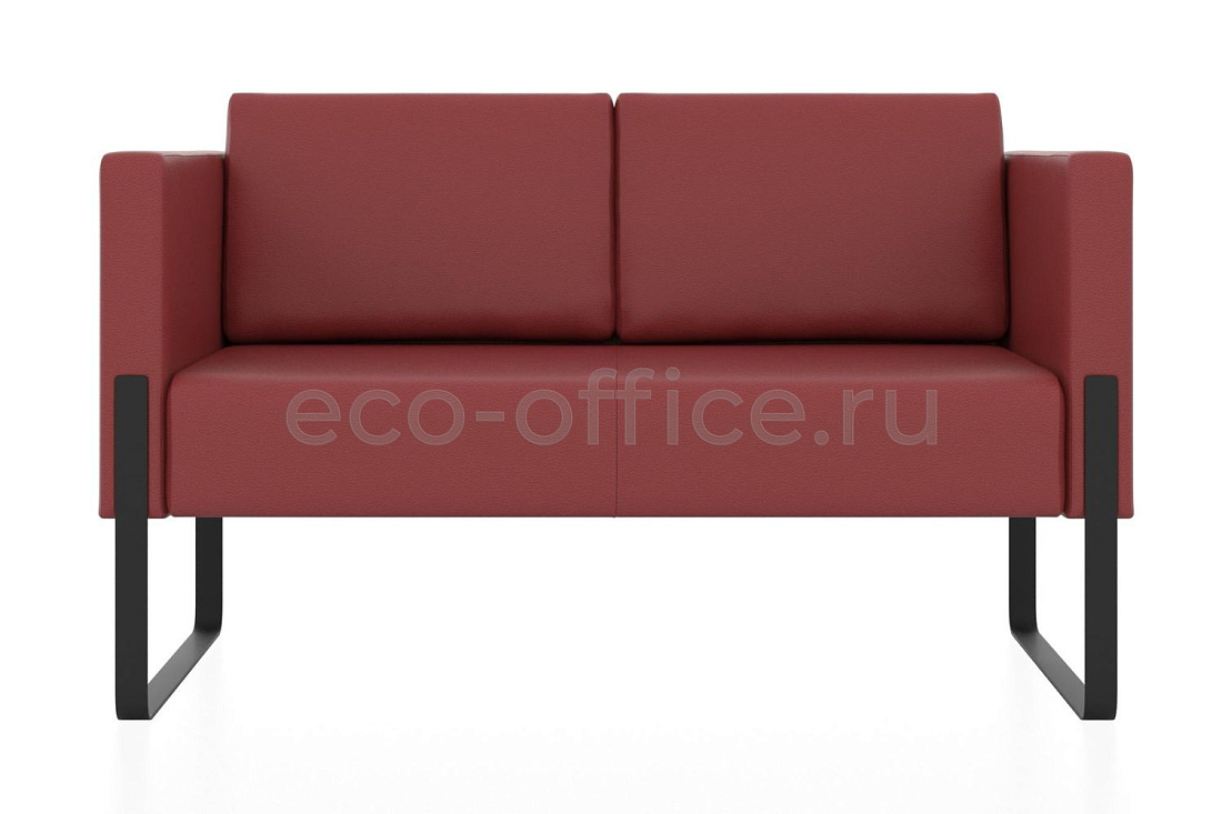 Двухместный диван ТРЕНД экокожа Euroline 960 Красный купить в Москве