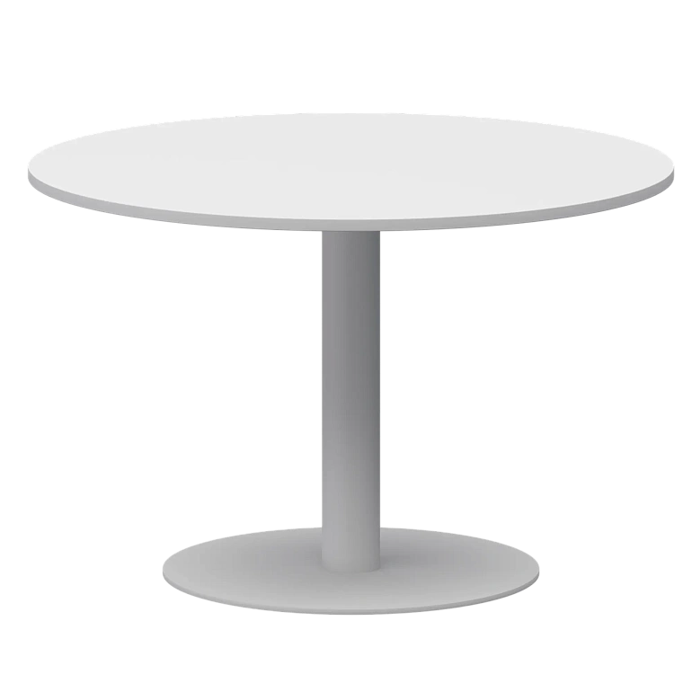 стол круглый protech ам-д120 белый/белый фото