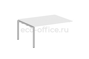 Проходной наборный элемент переговорного стола METAL SYSTEM STYLE БП.ППРГ-4 Белый / Серый металл фото