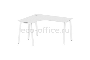 Стол криволинейный левый METAL SYSTEM STYLE БА.СА-3 (L) Белый / Белый металл фото