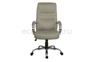 Кресло руководителя RV Chair HOOP 9131 Серо-бежевая экокожа фото