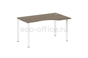 Стол криволинейный правый METAL SYSTEM STYLE БП.СА-2 (R) Вяз Благородный / Белый металл фото