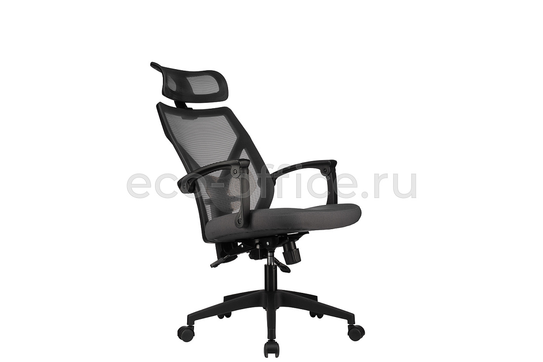Кресло RV Chair OLIVER W-203 AC Чёрный пластик / Серая сетка  стоимость