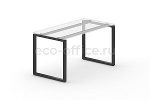 Металлокаркас на O-образных опорах 60x30 для стола 1000*720 Черный металл фото