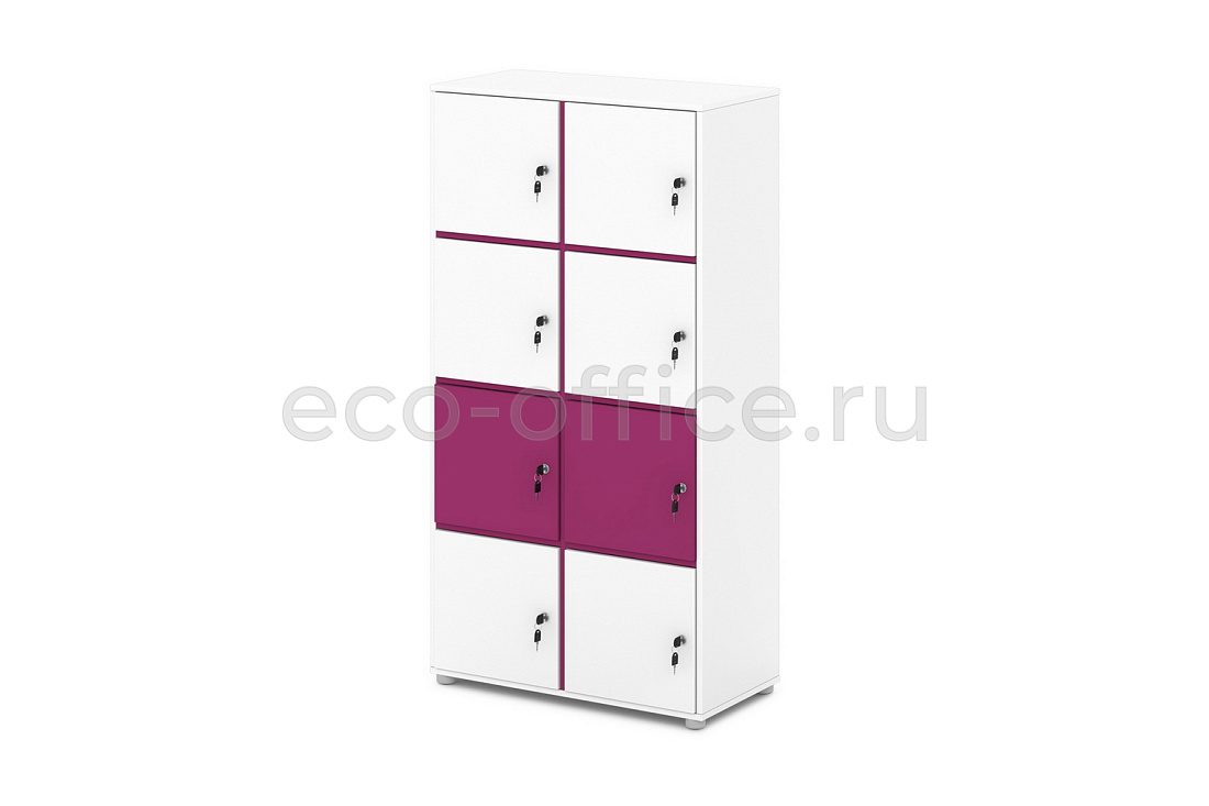 Стеллаж-локер средний 8 ячеек SENTIDA COLOR S-781 Малина  стоимость