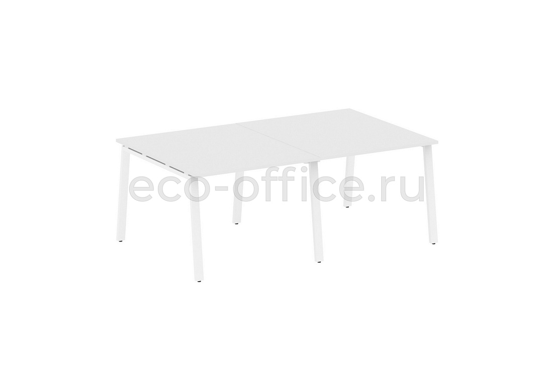 Стол переговорный (2 столешницы) METAL SYSTEM STYLE БА.ПРГ-2.1 Белый / Белый металл  стоимость