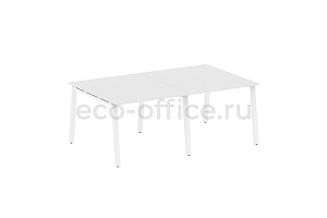 Стол переговорный (2 столешницы) METAL SYSTEM STYLE БА.ПРГ-2.1 Белый / Белый металл фото