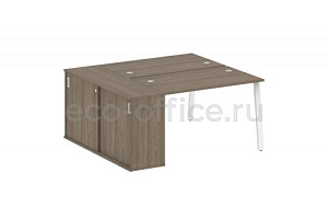 Рабочая станция с опорным шкафом-купе METAL SYSTEM STYLE БА.РС-СШК-1.2 Вяз Благородный / Белый металл фото