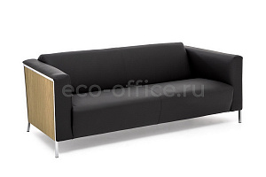 Трёхместный диван VISPO Wood OAK 3 Polish DAKOTA black Дуб Светлый фото