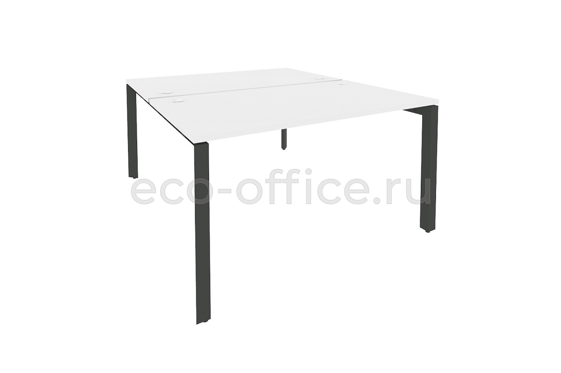 Рабочая станция на П-образном м/к ONIX O.MP-D.RS-2.3.8 Белый Бриллиант / Антрацит металл  купить в Москве