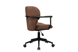 Кресло ECO-CHAIR PATRICK W-237 Коричневая ткань / Чёрный каркас фото