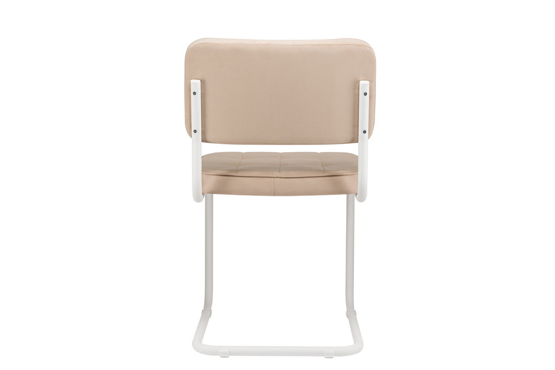 комплект конференц-кресел eco-chair colombo comfort clm-05 бежевый велюр / белый металл фото