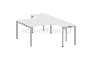 Рабочая станция криволинейная METAL SYSTEM QUATTRO 5x5 50БП.РАС-СА-2.4 Белый / Серый металл фото