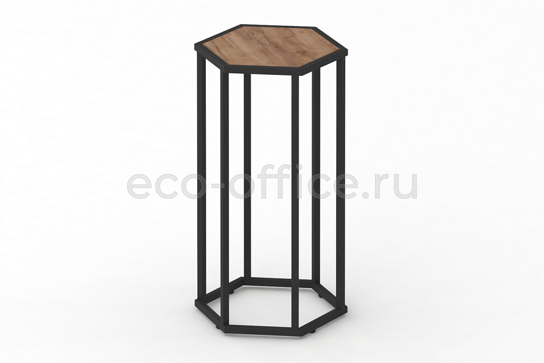 Стол журнальный HEX-800 Дуб Табак / Чёрный металл  стоимость