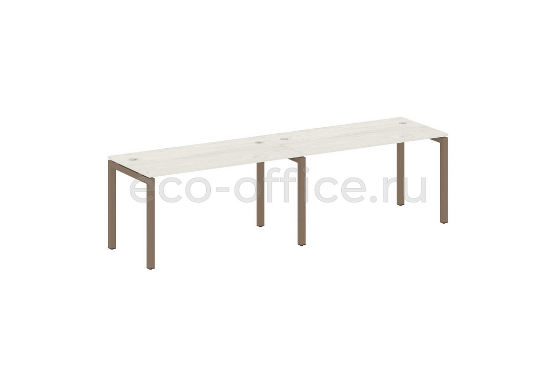 Рабочая станция на 2 рабочих места METAL SYSTEM QUATTRO 5x5 50БП.СМ-2.3 Дуб Наварра / Мокко металл  стоимость