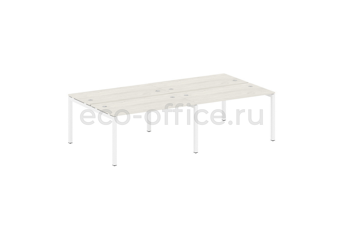 Рабочая станция на 4 рабочих места METAL SYSTEM QUATTRO 5x5 50БП.СМ-4.3 Дуб Наварра / Белый металл  стоимость