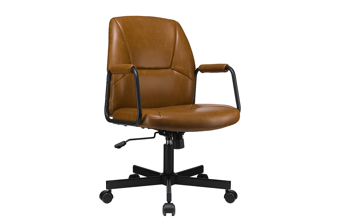 кресло eco-chair nolan w-256 светло-коричневая экокожа фото