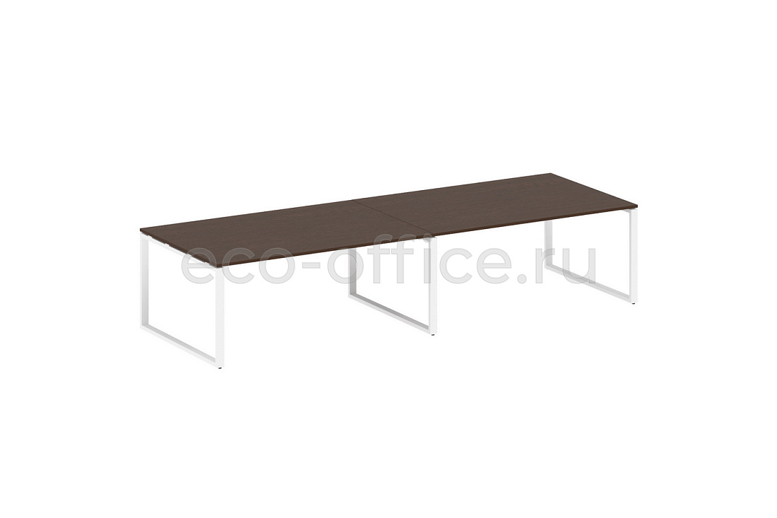 Стол переговорный (2 столешницы) METAL SYSTEM STYLE БО.ПРГ-2.5 Венге Цаво / Белый металл  стоимость
