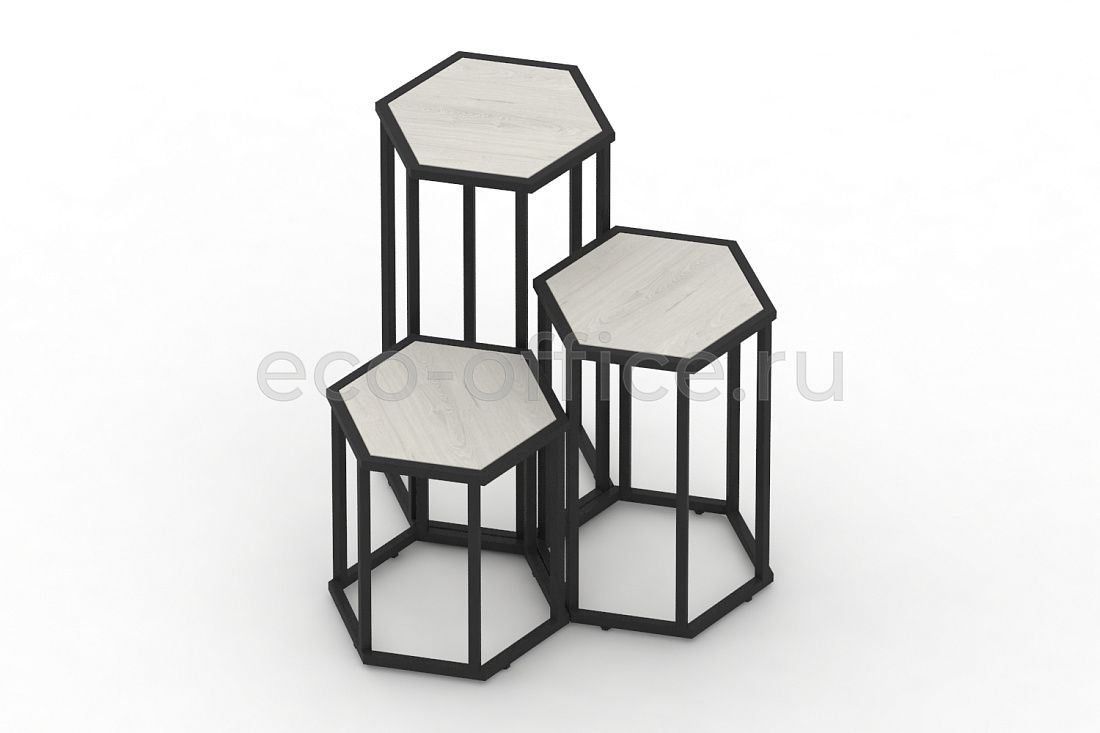 Стол журнальный HEX-450 Дуб Наварра / Чёрный металл  стоимость