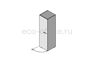 Шкаф средний левосторонний (шпон) ELITE 174072 Classic Ebony / Black (Cod.51) фото