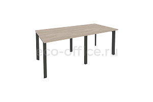 Стол переговорный (2 столешницы) ONIX O.MP-PRG-2.1 Дуб Аттик / Антрацит металл фото