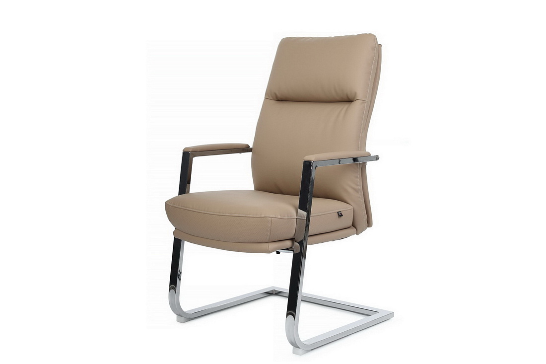 конференц-кресло rv chair leon-sf d916 бежевая экокожа фото