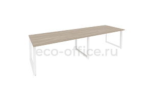 Стол переговорный (2 столешницы) ONIX O.MO-PRG-2.4 Дуб Аттик / Белый металл фото