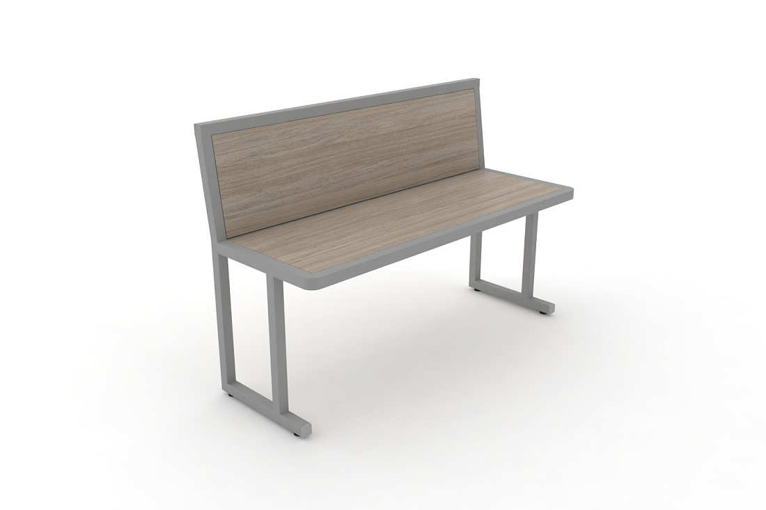 Скамья учебная двухместная DESK DK-1100L Дуб Аттик / Серый Металл  стоимость