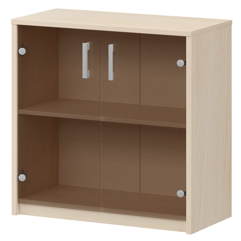 стеллаж низкий с тонированным стеклом protech а-302/а-стл302тон бук фото