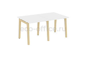 Стол переговорный (2 столешницы) ONIX WOOD OW.PRG-2.0 Белый Бриллиант / Дуб Светлый фото