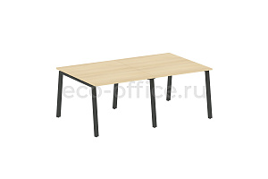 Стол переговорный (2 столешницы) METAL SYSTEM STYLE БА.ПРГ-2.1 Акация Лорка / Антрацит металл фото