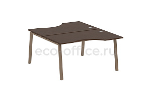 Рабочая станция криволинейная METAL SYSTEM STYLE БА.РАС-СА-2.2 Венге Цаво / Мокко металл фото
