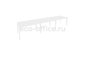 Стол переговорный (3 столешницы) ONIX O.MP-PRG-3.3 Белый Бриллиант / Белый металл фото