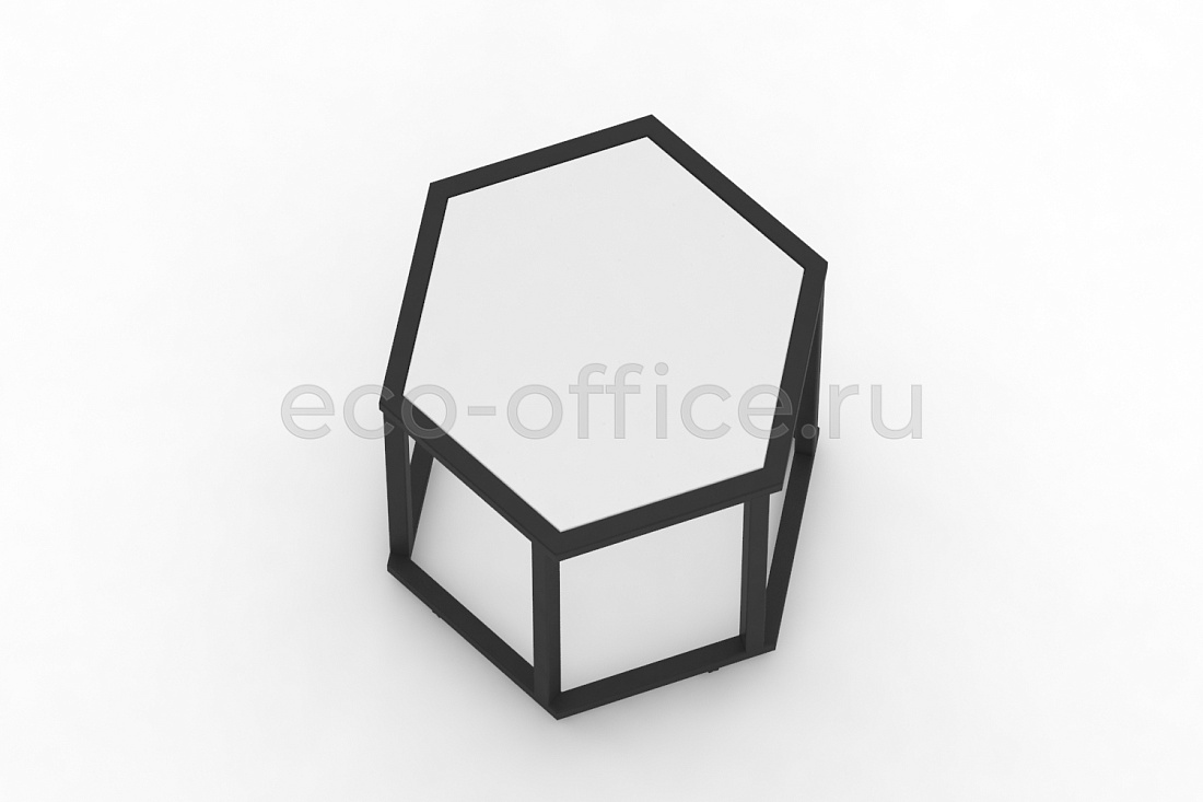 Стол журнальный HEX-450 Белый / Чёрный металл  стоимость