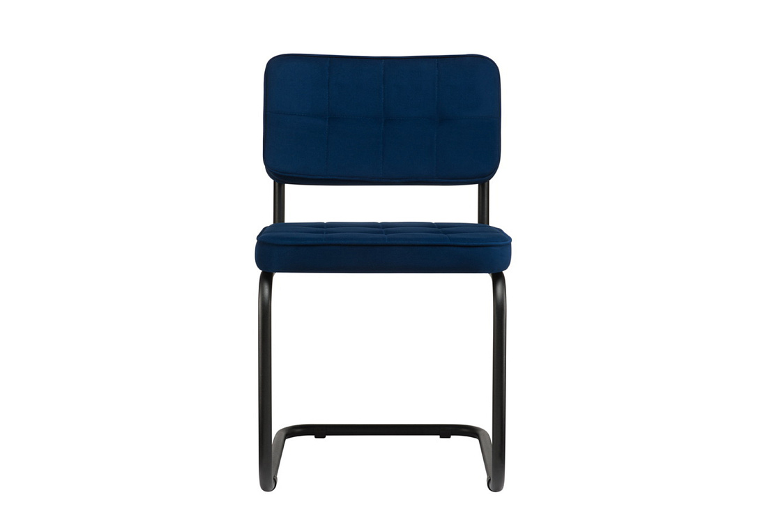 конференц-кресло eco-chair colombo comfort clm-05 синий велюр / черный металл фото