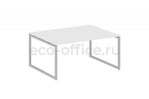 Стол переговорный (1 столешница) METAL SYSTEM QUATTRO 4x4 40БО.ПРГ-1.4 Белый / Серый металл фото