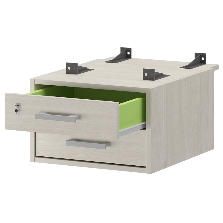 тумба подвесная для столов на м/каркасе гл.730 мм protech амт2-02м.73 ясень шимо фото