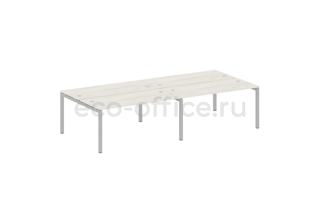 Рабочая станция на 4 рабочих места METAL SYSTEM QUATTRO 5x5 50БП.СМ-4.4 Дуб Наварра / Серый металл  стоимость