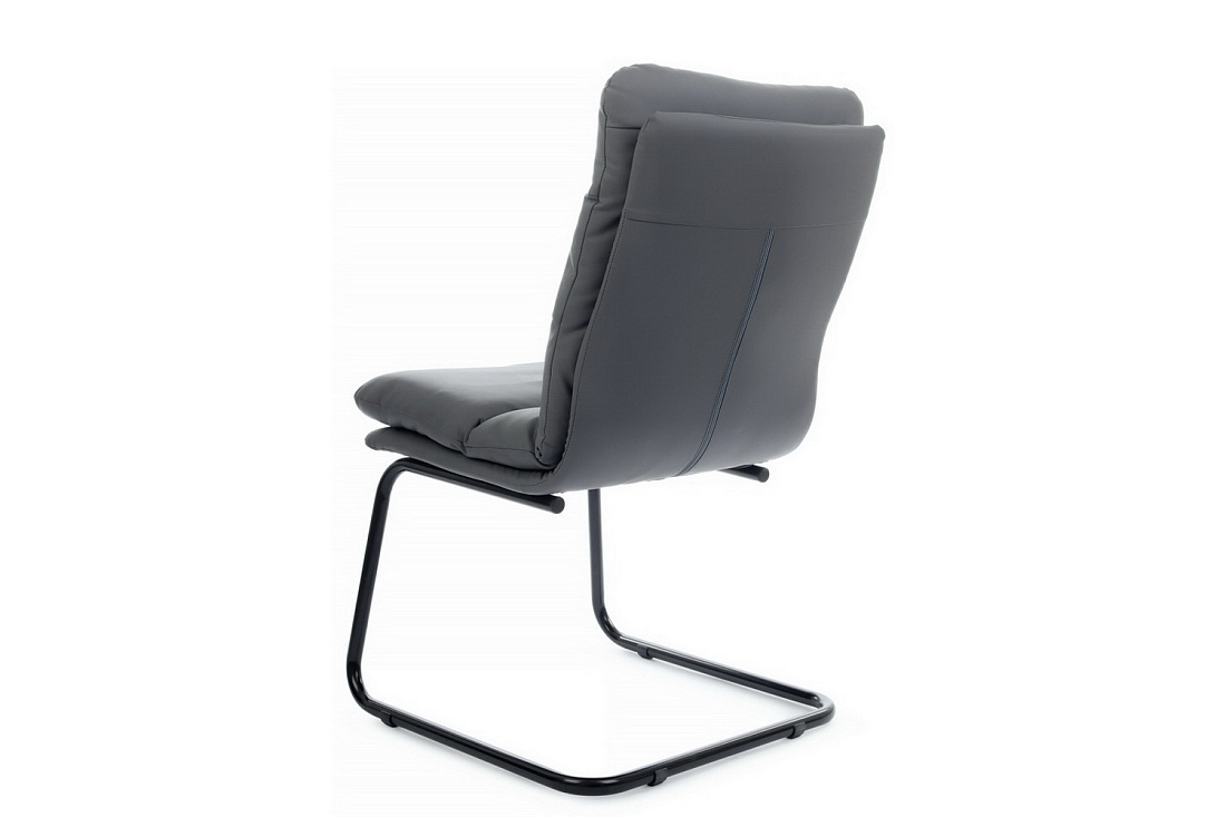 кресло rv chair pegas ps-919 серая экокожа / чёрный металл фото