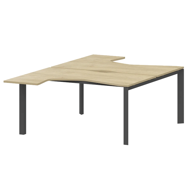 бенч эргономичный на 2 рабочих места на металлокаркасе protech нтмп.п.б2-040 баттл рок/антрацит фото