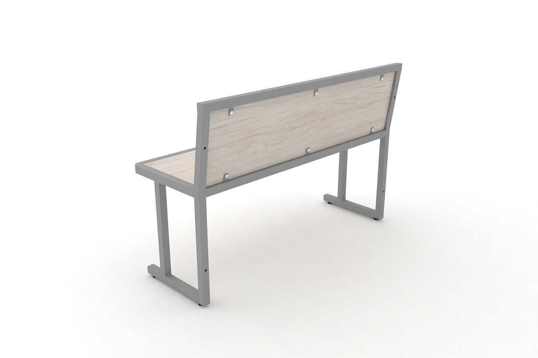 Скамья учебная двухместная DESK DK-1100L Денвер Светлый / Серый Металл  стоимость