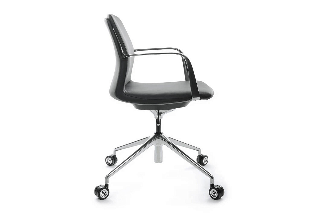Конференц-кресло RV Design PLAZA-M FK004-B12 Антрацит кожа  стоимость