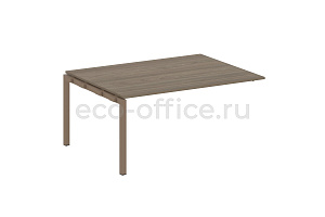 Проходной наборный элемент переговорного стола METAL SYSTEM QUATTRO 5x5 50БП.ППРГ-4 Вяз Благородный / Мокко металл фото