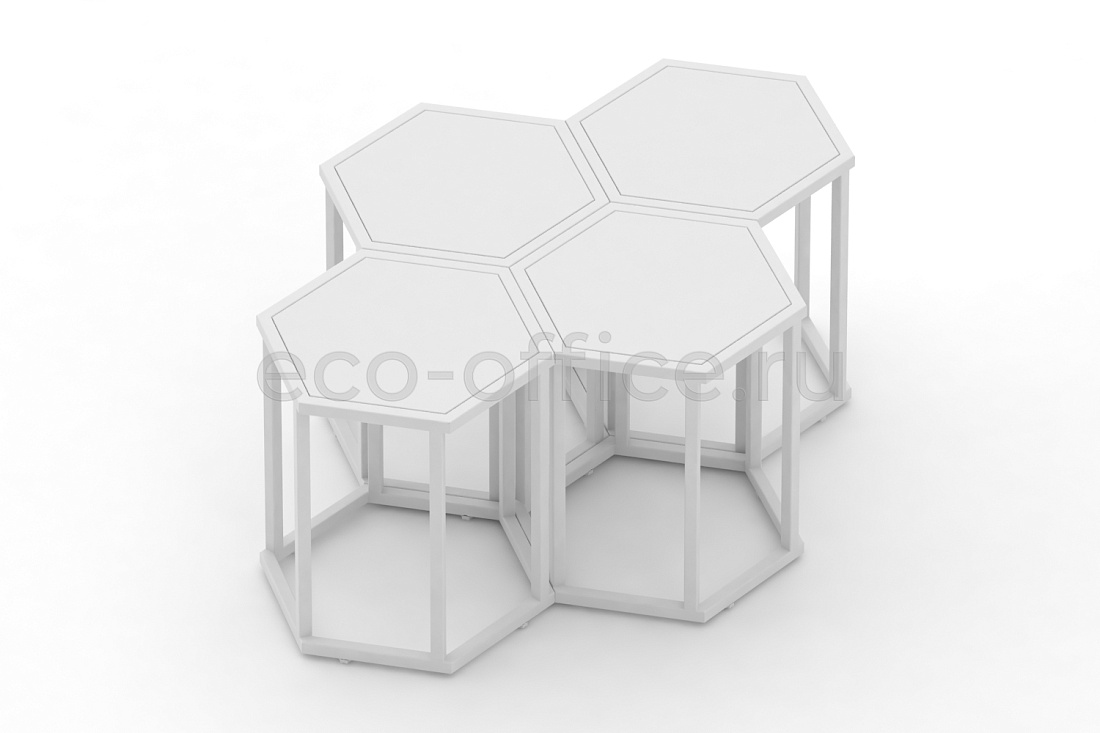 Стол журнальный HEX-450 Белый / Белый металл  стоимость