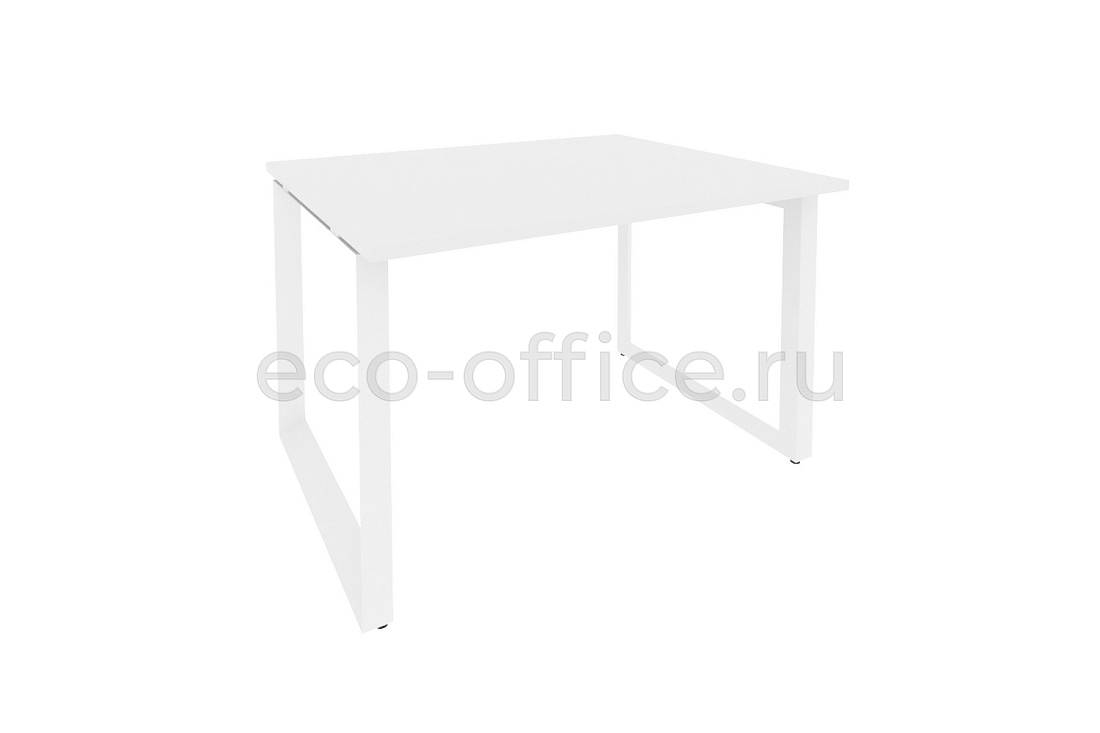 Стол переговорный (1 столешница) ONIX O.MO-PRG-1.2 Белый Бриллиант / Белый металл  купить в Москве
