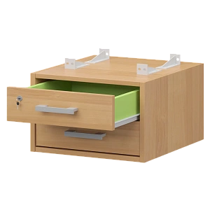 Тумба подвесная для столов на м/каркасе гл.600 мм Protech АМТ2-02М.60 Ольха/Белый фото