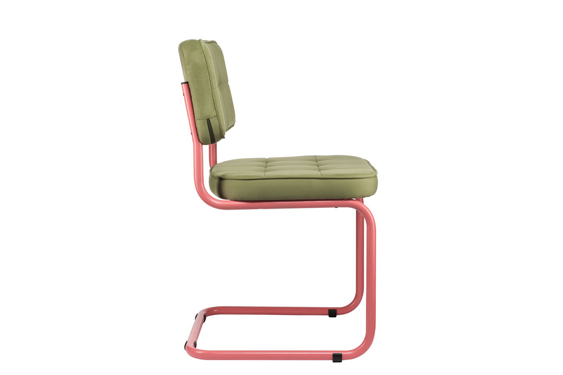 комплект конференц-кресел eco-chair colombo comfort clm-05 оливковый велюр / винтажная роза металл фото