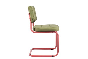Конференц-кресло ECO-CHAIR COLOMBO Comfort CLM-05 Оливковый велюр / Винтажная роза металл фото